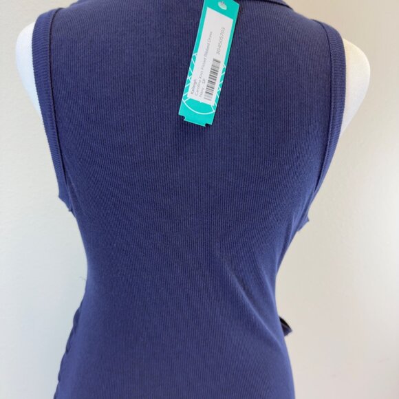 NWT Kaileigh Caroline Knit-Fitted Ribbed Sleeveless Dress Navy Size SP Comfort - Picture 6 of 12